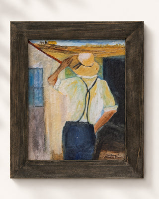 The Farmer Textured Framed Print Farmhouse Wall Art