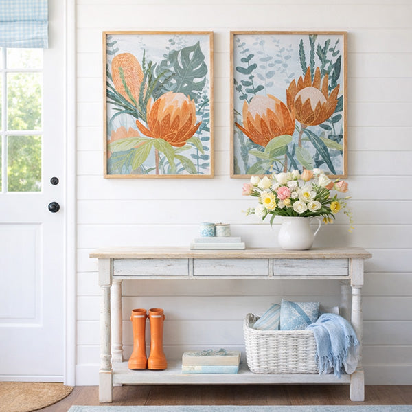 絵画 額縁付 プロテア protea Botanical Protea Framed Wall Art - Decor Steals