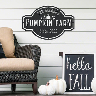 pumpkin farm sign wall