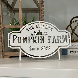 pumpkin farm sign