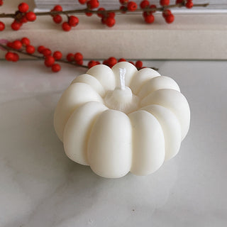 White Pumpkin Candle, Set of 2