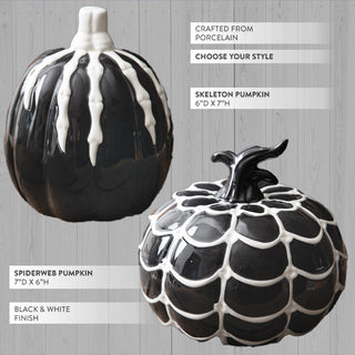 Spooky-Chic Ceramic Pumpkins, Choose Your Style