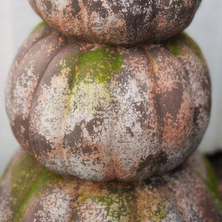 Three Stacked Faux Concrete Pumpkins