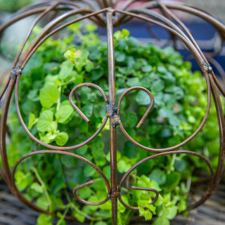 Oversized Rustic Metal Scroll Pumpkins, Set of 3