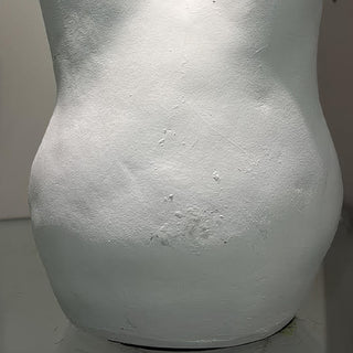 14 Inch Artisan Distressed White Bunny Head Sculpture