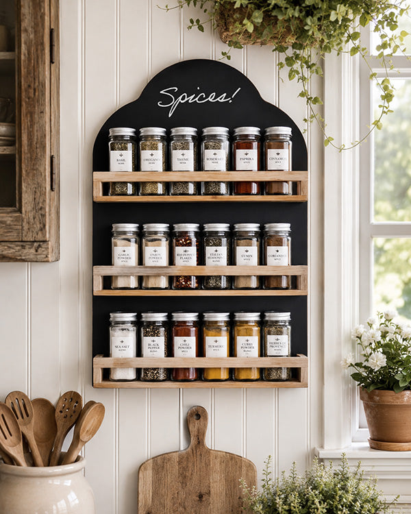Wooden Spice Spice Rack Near Me Wall Spice Rack · Wooden Shelf · Kitchen Organization Idea · Essential Oil  Rack · Kitchen Shelves · Spices · Pantry Organization · Jar Shelf  Canada