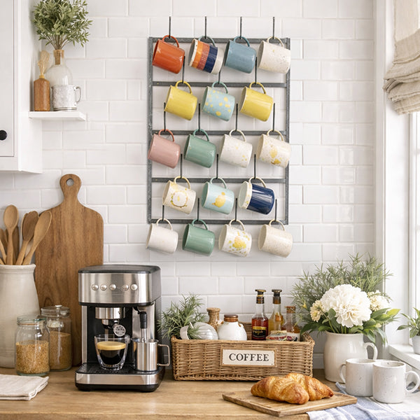 Wall-Mounted Metal Bottle or Mug Drying Rack - Decor Steals