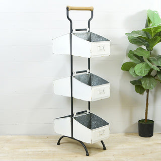  Storage Rack with Wood Handle