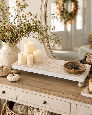 Carved Damask Wood Riser, Choose Your Style
