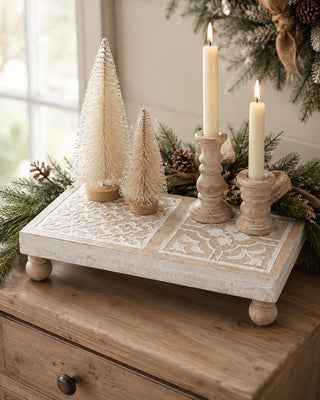 Carved Damask Wood Riser, Choose Your Style