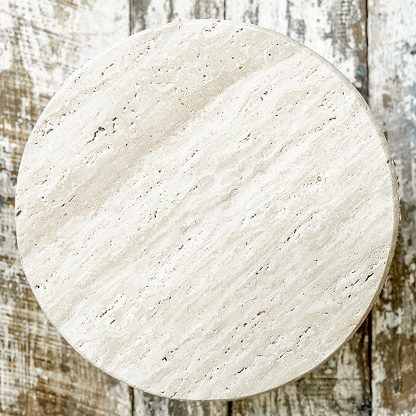 Stone Top Wood Round Decorative Risers, Set of Two - Decor Steals