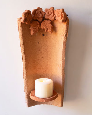 Handcrafted Clay Tile Candle Holder, Choose Your Style