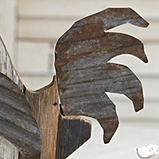Distressed metal rooster tail rustic farmhouse accent