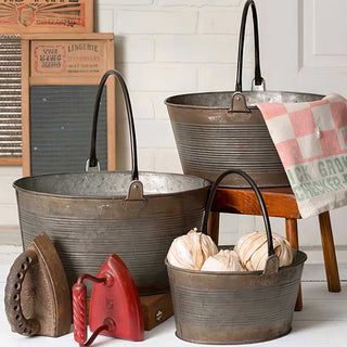 Round Buckets With Handles