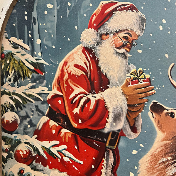 Vintage Inspired Santa Wall Decor, Set of 2 Decor Steals
