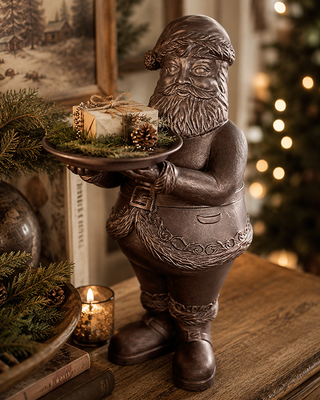 Bronze Santa Serving Bowl | Brilliant Centerpiece Collection
