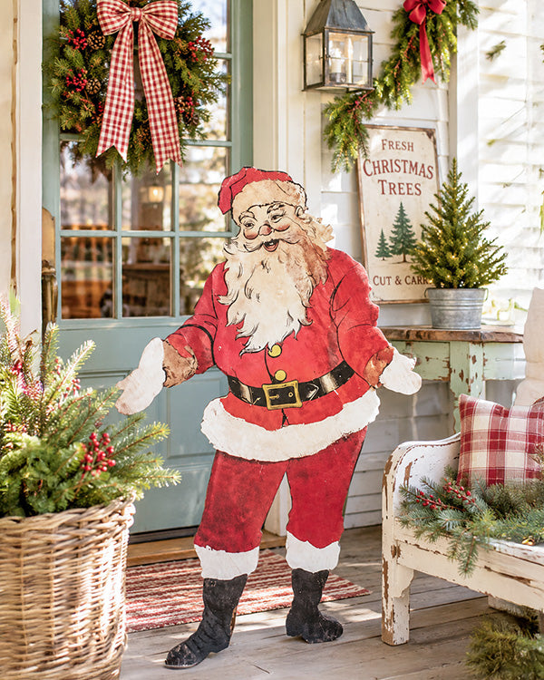 52 Inch Tall Vintage-Inspired Lifesize Santa Cutout | Santa Friends Collection