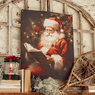 Traditional Santa Print Canvas
