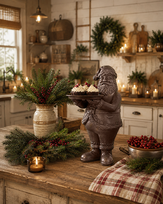 Bronze Santa Serving Bowl | Brilliant Centerpiece Collection