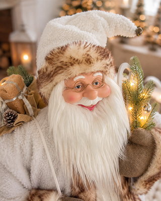 Classic Life Size Santa Statue 59 Inch Light Up Christmas Figure