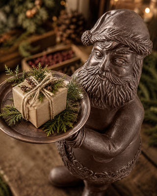 Bronze Santa Serving Bowl | Brilliant Centerpiece Collection