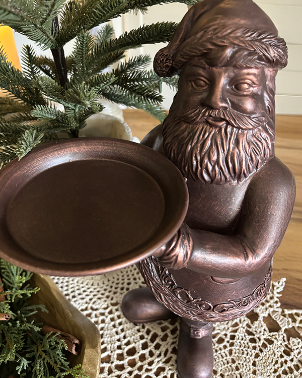 Bronze Santa Serving Bowl | Brilliant Centerpiece Collection