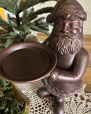 Bronze Santa Serving Bowl | Brilliant Centerpiece Collection