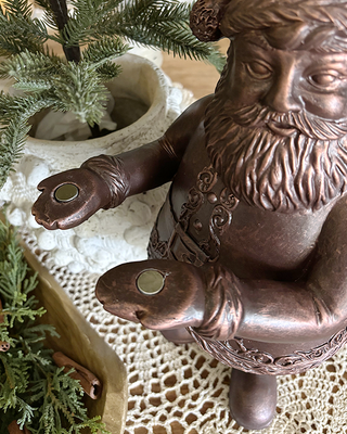 Bronze Santa Serving Bowl | Brilliant Centerpiece Collection