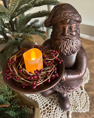 Bronze Santa Serving Bowl | Brilliant Centerpiece Collection