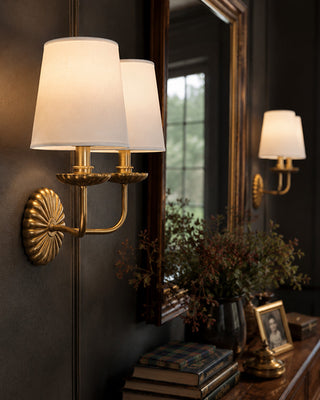 Elegant Cordless Double Wall Sconce Set with LED Bulbs Remote and Timer