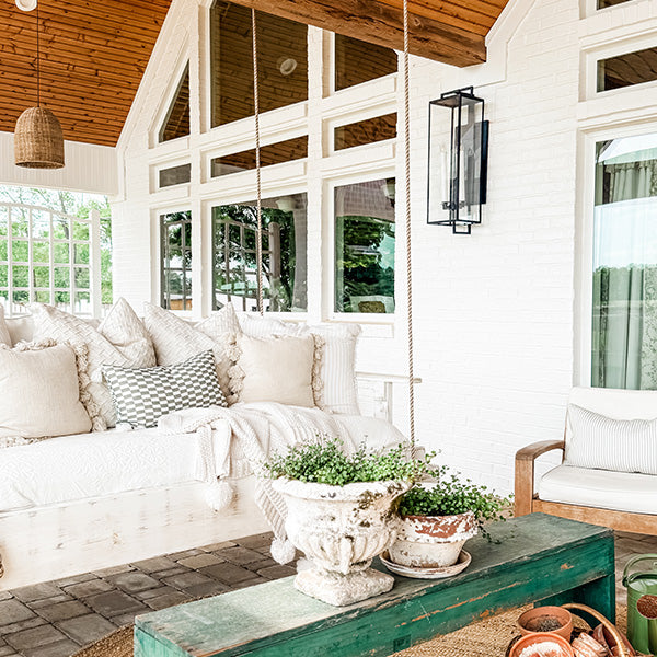 Modern Glass Panel Outdoor Lantern Decor Steals