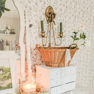 Ornate Bow Gold Wall Sconce Set of 2 with LED Taper Candles and Remote Control