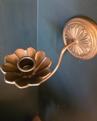 Holiday Wall Sconce with Bow, Set of 2 Metal Christmas Candle Sconces
