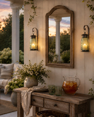 Mason Jar Tea Light Wall Sconce, Set of Two