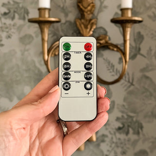 double candle sconce with LED candles, set of 2