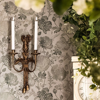 double candle sconce with LED candles, set of 2