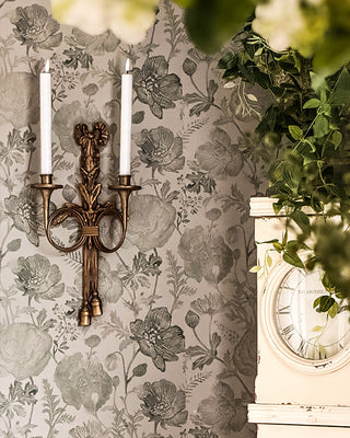 Bronze Cast Iron LED Candle Wall Sconces with Remote Timer, Set of 2