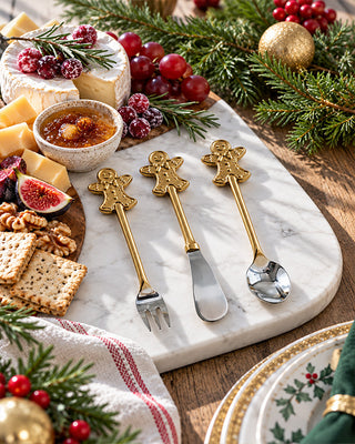 Polished Brass Holiday Entertaining Set, Set of 3