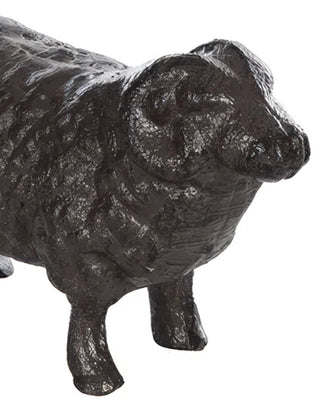 Iron Sheep Garden Statues Set of 2 Farmhouse Figurines