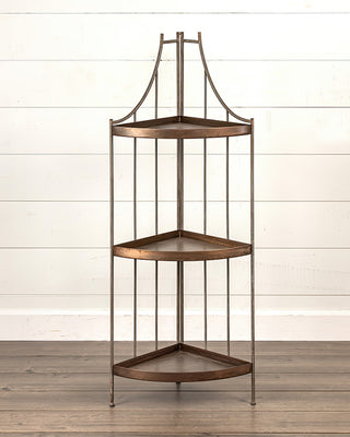 Elegant Bronze Corner Shelf