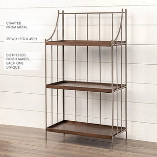 Rustic 3-Tier Display Shelf Details