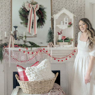 Distressed White Farmhouse House Wall Shelf with Two Tier Display