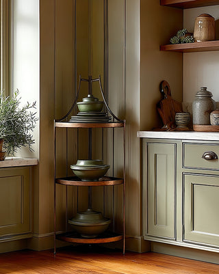 Elegant Bronze Corner Shelf