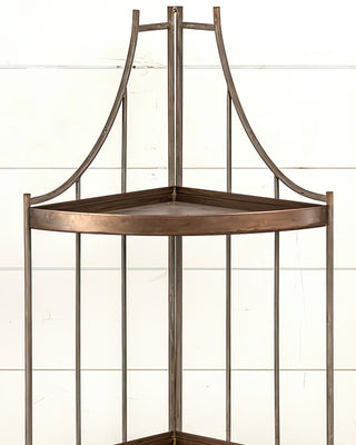 Elegant Bronze Corner Shelf
