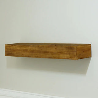 Rustic Wooden Floating Wall Shelf - 36" Chunky Display Ledge with Natural Finish
