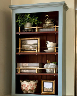 Vintage-Inspired Wood Rail Wall Shelf