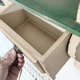 Farmhouse Arched Wall Shelf with 2 Drawers