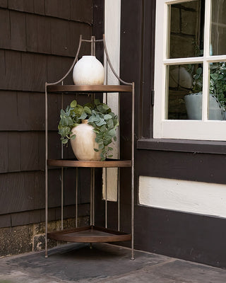 Elegant Bronze Corner Shelf