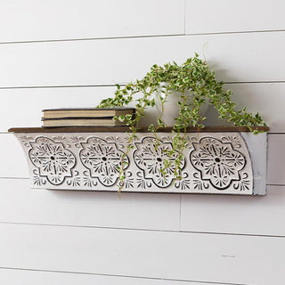 Embossed Medallion Floating Shelf | Vintage Inspiration