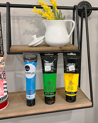 Multifunctional Industrial Floating Shelf with Basket
